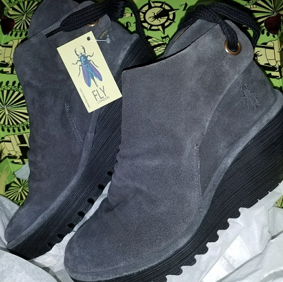 FLY London Women Sueade Ankle Boots - Picture 2 of 8